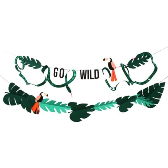 NEW Meri Meri Go Wild garland Party Celebrate Tropical Luau Party Decor - Picture 1 of 3